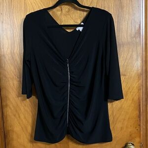 Sexy vintage 90s Reinstein zipper blouse